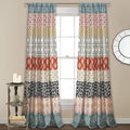 Lush Decor Bohemian Stripe Window Curtain Panels, Pair 52" W x 95" L Turquoise by LushDecor