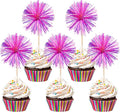 30 PCS Foil Firework Cupcake Toppers Happy Birthday Cupcake Toppers Sparkle by ZHUOWEISM