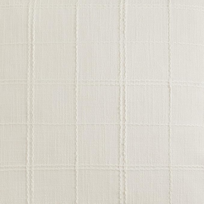 Linen Checked Farmhouse Table Runner, 13x72 Inches Ivory | Raised Grid Design - Image 6