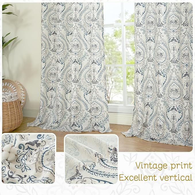 48 inch Length Linen Curtains for Small Windows, Light Filtering Semi Sheer - Image 4