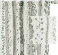 Sage Green Curtains 63 Inches Long Boho Curtains by MEETSKY