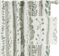 Sage Green Curtains 84 Inches Long 2 Panels Boho Curtains by MEETSKY