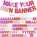 BEISHIDA Glitter Red Pink 116 PCS A-Z DIY Letter Custom Banner Party Decor | by Beishida