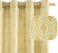 BGment Mustard Yellow French Country Curtains 63 Inches Long by BGment