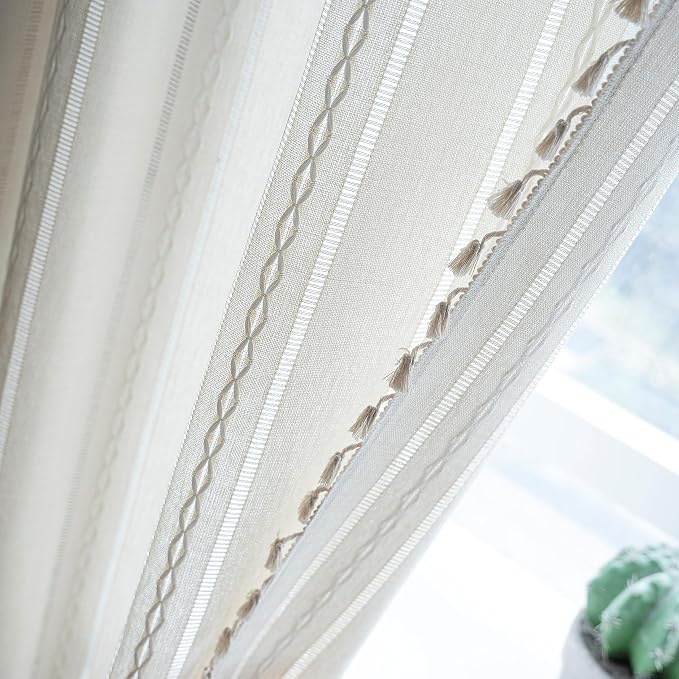 Sutuo Home Boho Curtains for Bedroom Living Room 84 Inches Long, Semi-Blackout - Image 8
