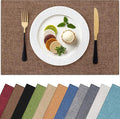 Homaxy Cloths Placemats for Dining Table Set of 4, Cotton Linen Blend Table Mats by Homaxy