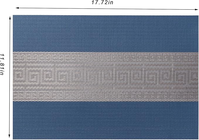 Placemats Set of 6 Washable Indoor | Outdoor Vinyl Place Mats - Image 2