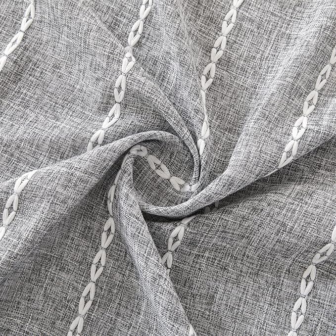 RoomTalks Dark Gray Boho Farmhouse Curtains - Image 6