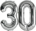 FIROMI 30 Number Balloons Silver Big Foil Mylar 30 Balloon Numbers 40inch | by Firomi