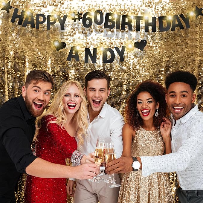 175Pcs DIY Glitter Customizable Banner Kit Happy Birthday Custom Letters Banner - Image 6