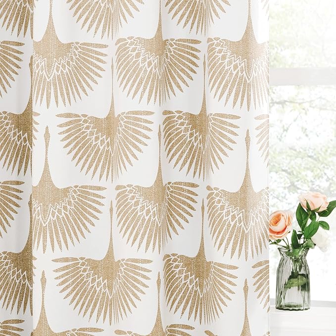 KGORGE Printed Curtains Bohemian Floral and Animal Pattern - Image 8