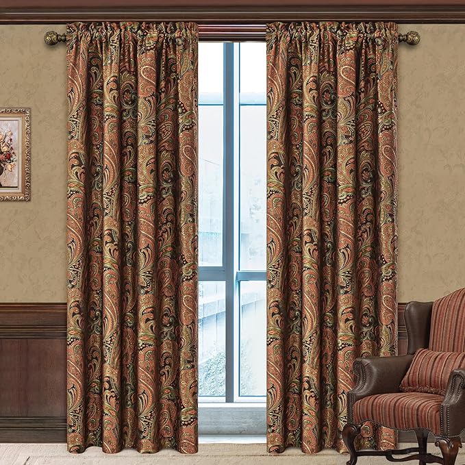 Loom and Mill Paisley Damask Curtains by LoomandMill