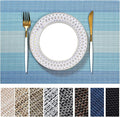 LEXMORE Placemats Set of 6 Vinyl/Plastic Woven Place Mats by lexmore