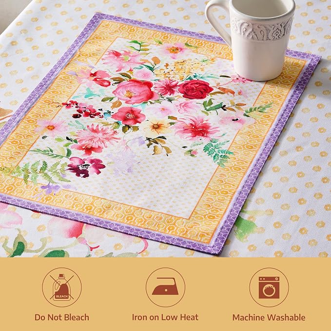 Maison d' Hermine Placemats Set of 4 Reusable 100% Combed Cotton | Cloth Place - Image 8