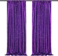Purple Sequin Backdrop Curtains Party Photo Glitter Drapes 2 Pcs 2FTx8FT | by B-COOL