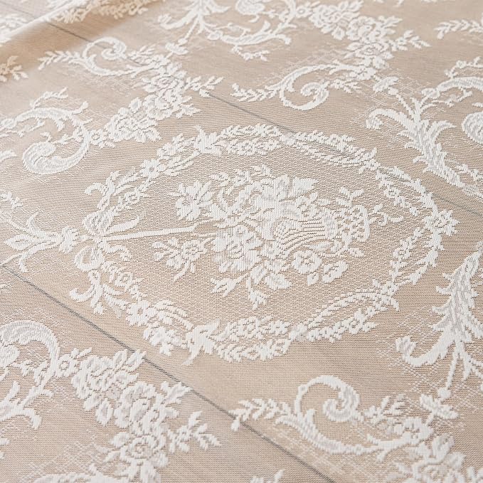 Deeprove Ivory Lace Boho Sheer Curtains Cottage 2 Panels 96 inches Long - Image 5