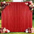 Hahuho Red Sequin Backdrop Curtain, Party Decoration（1 Panels, 4FT x 8FT by Hahuho