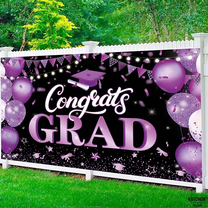 KatchOn Purple and Black Graduation Decorations 2026 Purple Graduation | - Image 6