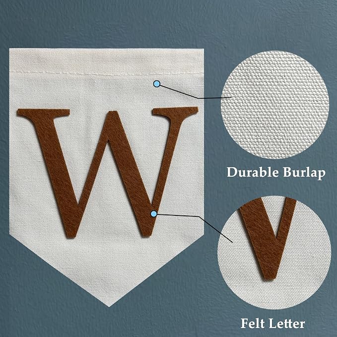 Pre-Strung Welcome Home Burlap Banner, Assembled Welcome Sign - Image 3