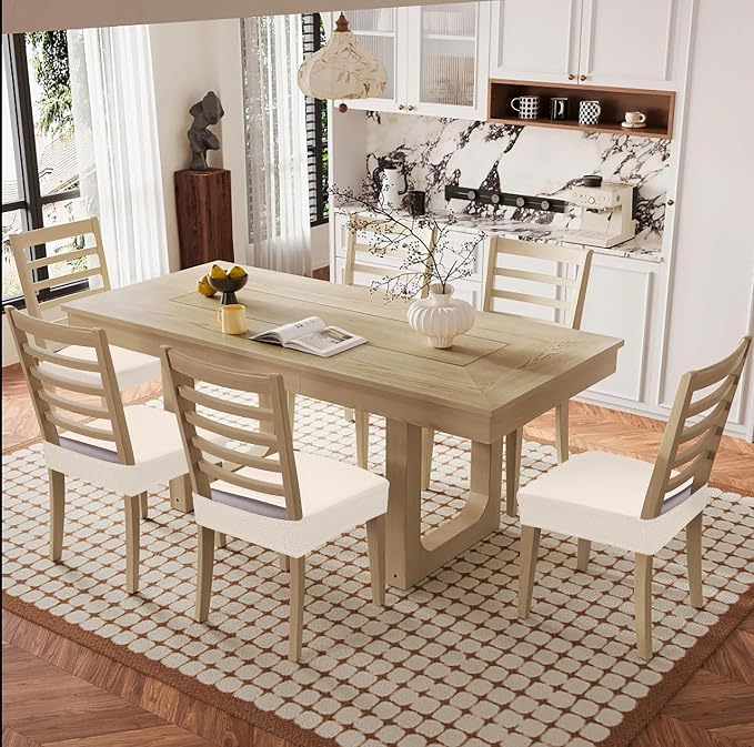 Smiry Waterproof Seat Covers for Dining Room Chairs, No Rear Covers | Stretch - Image 8