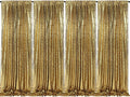 Black Gold Sequin Backdrop Curtains 4 Pcs 2ftx8ft Glitter Shimmer Fabric | by B-COOL