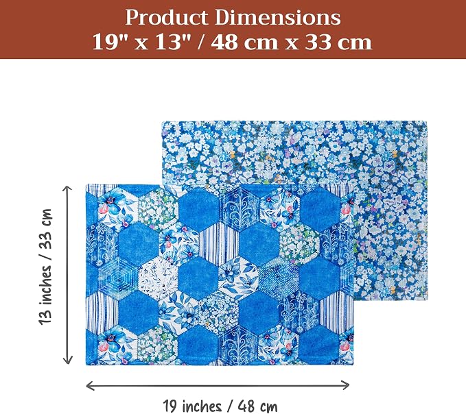 Maison d' Hermine Placemats Set of 4 Reusable 100% Cotton | Cloth Place Mats - Image 7