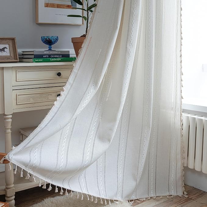 Sutuo Home Boho Curtains for Bedroom Living Room 90 Inches Long, Semi-Blackout by SutuoHome