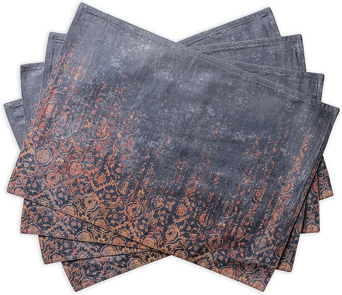 Maison d' Hermine Placemats Set of 4 Reusable 100% Cotton | Cloth Place Mats by MaisondHermine