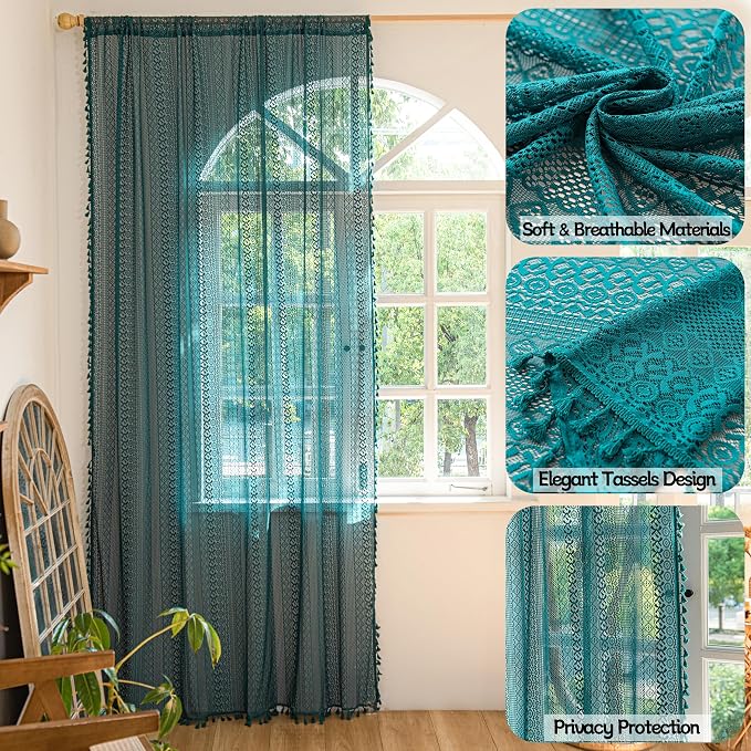 Sutuo Home Boho Curtains 96 inches Long - Image 2