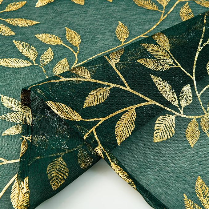 Sutuo Home Dark Green Sheer Curtains 63 Inch Length 2 Panels Set, Privacy - Image 7