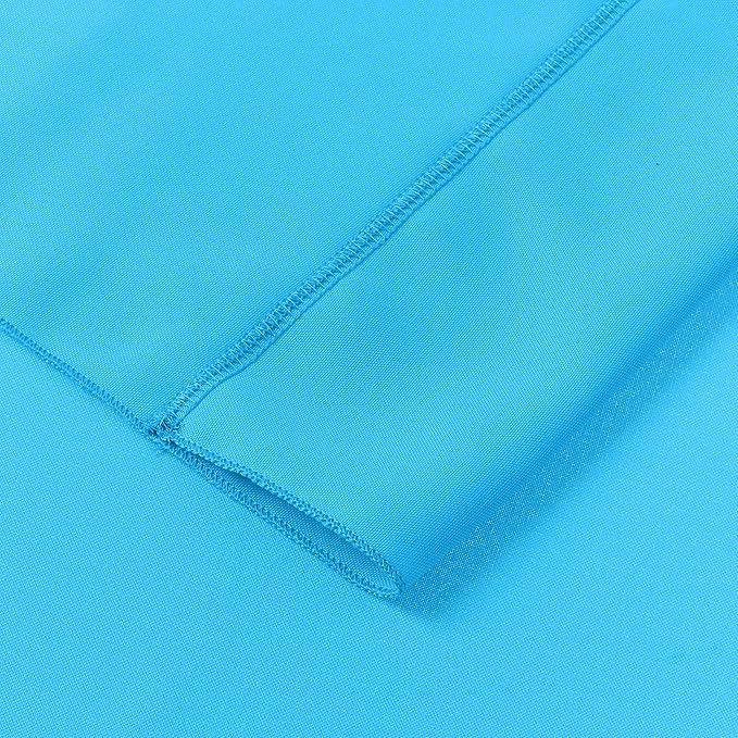 AK TRADING CO. 10 feet x 10 feet Polyester Backdrop Drapes Curtains Panels with Rod Pockets - Wedding Ceremony Party Home Window Decorations - Turquoise (Pack of 24)