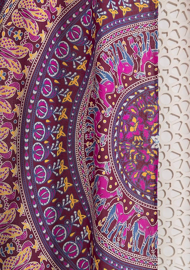 Popular Handicrafts Indian Hippie Bohemian Beautiful Elephant Maroon Pink Color - Image 3