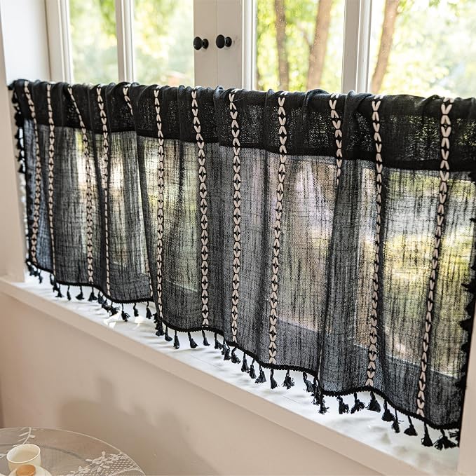 Sutuo Home Boho Valance Curtain Tier 36 inches - Image 2