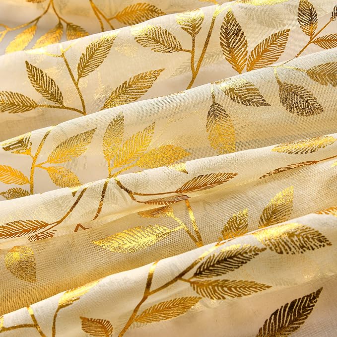 Sutuo Home Beige Sheer Curtains 84 Inch Length 2 Panels Set, Privacy Window - Image 7