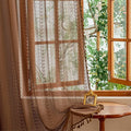 Sutuo Home Dark Coffee Lace Boho Curtains by SutuoHome
