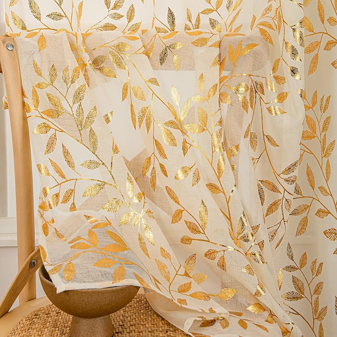 Sutuo Home Ivory Sheer Curtains 96 Inches Long 2 Panels Set, Privacy Voile - Image 6