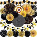 35PCS Party Decorations Paper Fan Hanging Set by MoonBoat