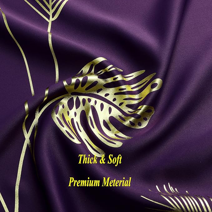 Purple Blackout Curtains & Drapes 90 Inch Length 2 Panels Set - Image 5