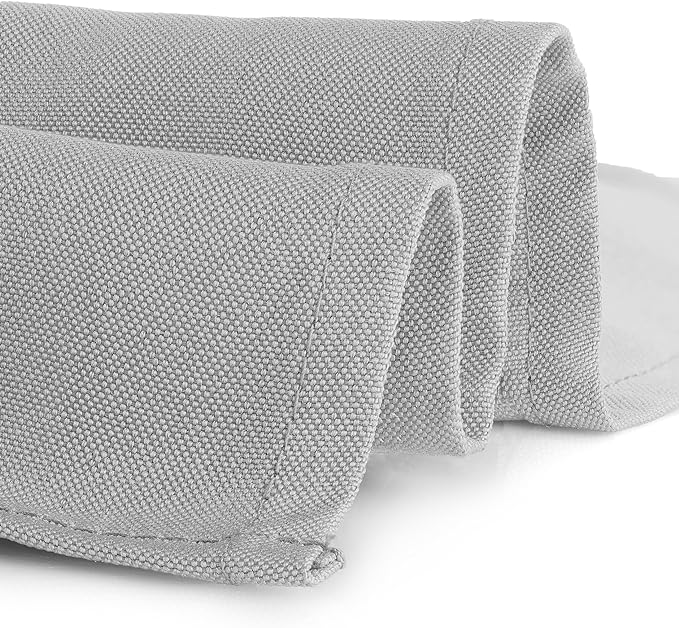Gee Di Moda Rectangle Tablecloth - 90 x 156 Inch Silver Table Cloth for 8 Foot Table with Floor-Length Drop - Heavy Duty Washable Fabric - 8 Ft Buffet Table, Holiday Party, Wedding & Baby Shower