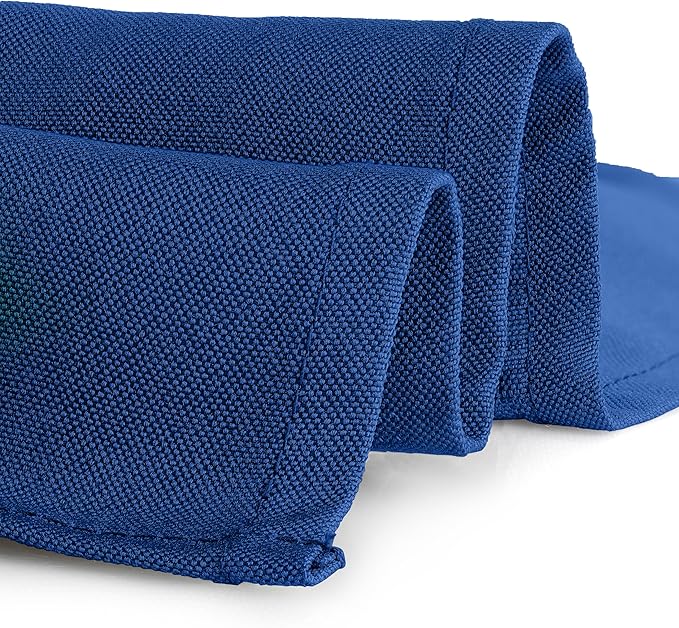 Gee Di Moda Square Tablecloth - 52 x 52 Inch Royal Blue Table Cloth for Small Square or Round Tables - Heavy Duty Washable Fabric - for Buffet Table, Holiday Party, Dinner, Wedding & Baby Shower