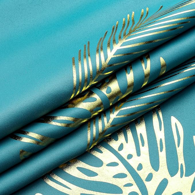 Teal Blackout Curtains 90 Inches Long, Grommet Curtains - Image 8