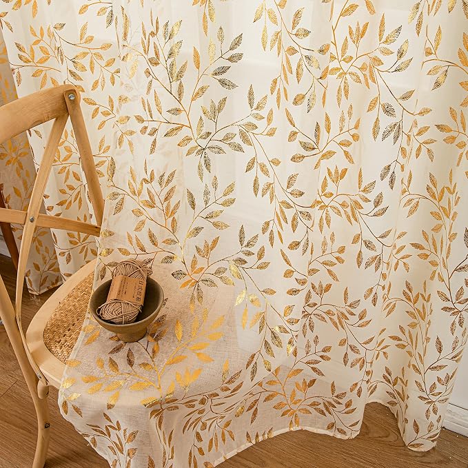 Sutuo Home Ivory Sheer Curtains 96 Inches Long 2 Panels Set, Privacy Voile - Image 7