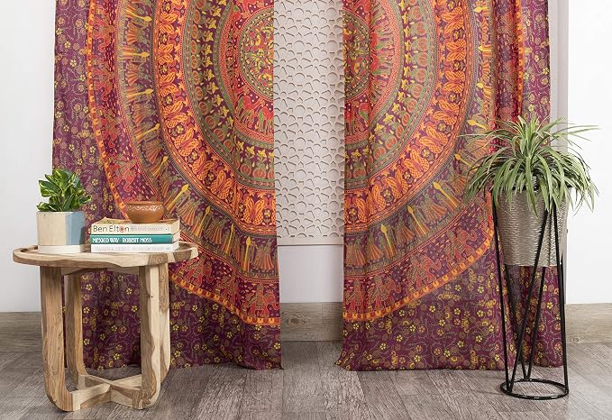 Popular Handicrafts Indian Hippie Bohemian Beautiful Elephant Maroon Color - Image 2