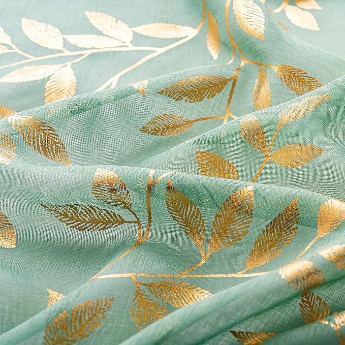 Sutuo Home Green Sheer Curtains 72 Inch Length 2 Panels Set, Privacy Voile - Image 8