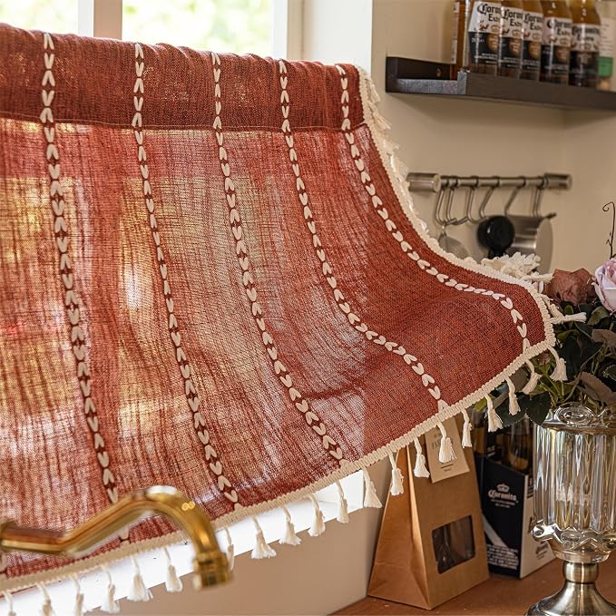 Sutuo Home Boho Short Curtains Valance - Image 5