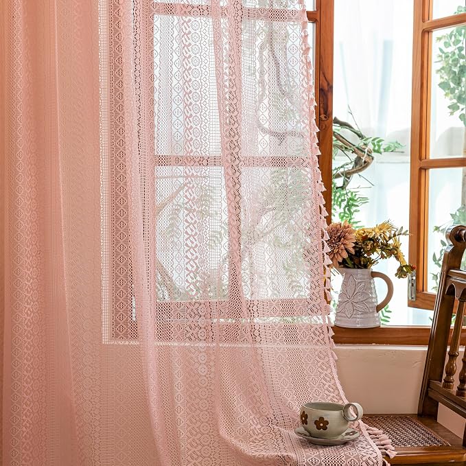 Sutuo Home Lace Sheer Boho Curtains - Image 3