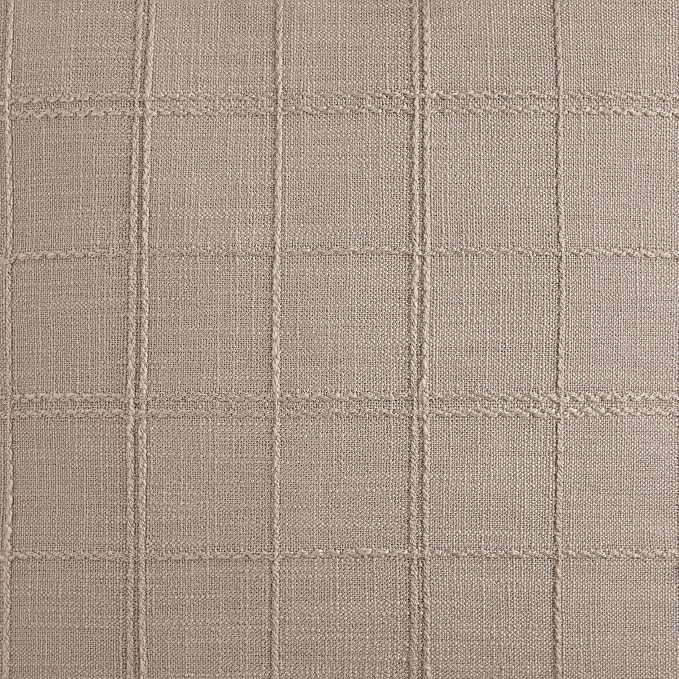 Linen Checked Farmhouse Table Runner, 13x36 Inches Taupe | Raised Grid Design - Image 6