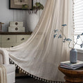 Sutuo Home Boho Curtains Crochet Lace Sheer Bohemian Stylish by SutuoHome