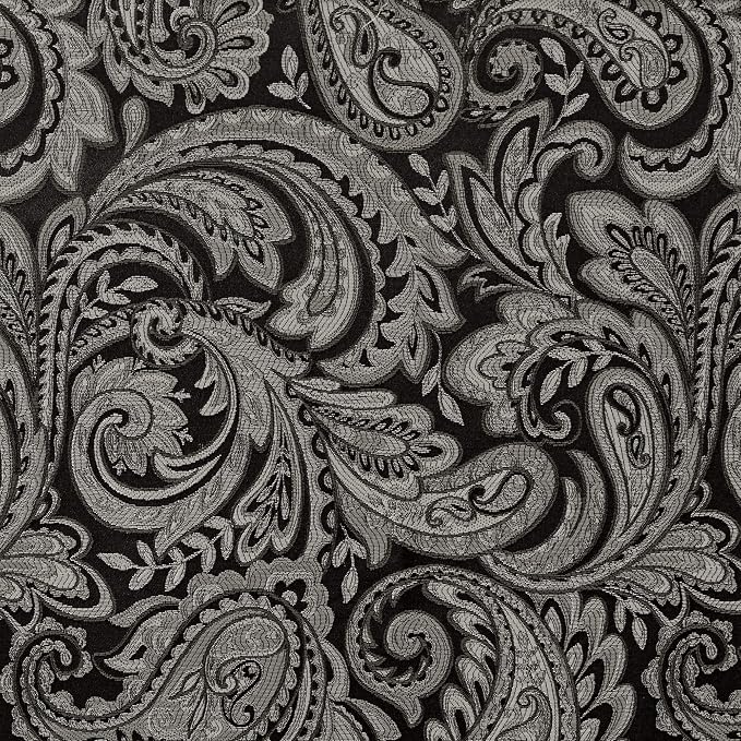 Madison Park Aubrey Jacquard Rod Pocket Valance, Classic Elegant Silk Paisley - Image 4