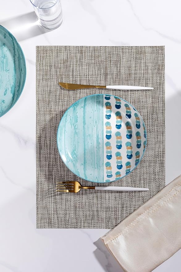 LEXMORE Placemats Set of 8 Vinyl/Plastic Woven Place Mats - Image 7